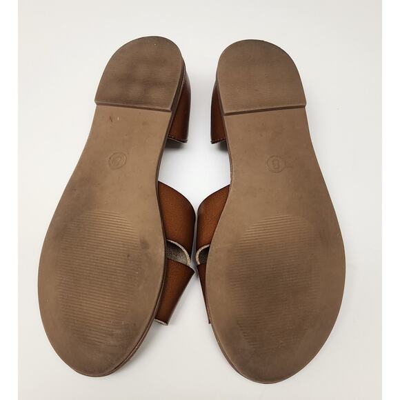 Universal Thread Target Caramel Brown Flat D'Orsay Sandals Size 8 - Picture 7 of 7